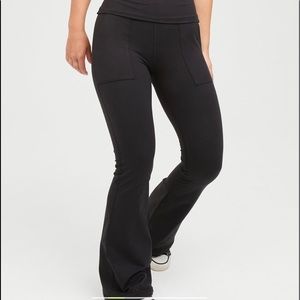 Aerie The Hugger High Waisted Fold over Flare Leggings